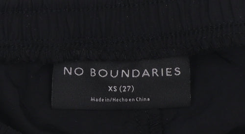 No Boundaries Men's Black XS Swim Shorts Elastic Waist 7in Quick Dry