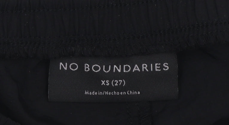 No Boundaries Men's Black XS Swim Shorts Elastic Waist 7in Quick Dry