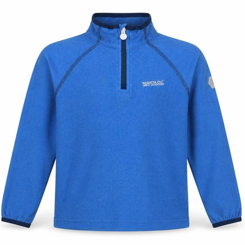 Regatta Boys Blue 9-10 Years Fleece Pullover Sweatshirt 1/4 Zip Outdoor Top
