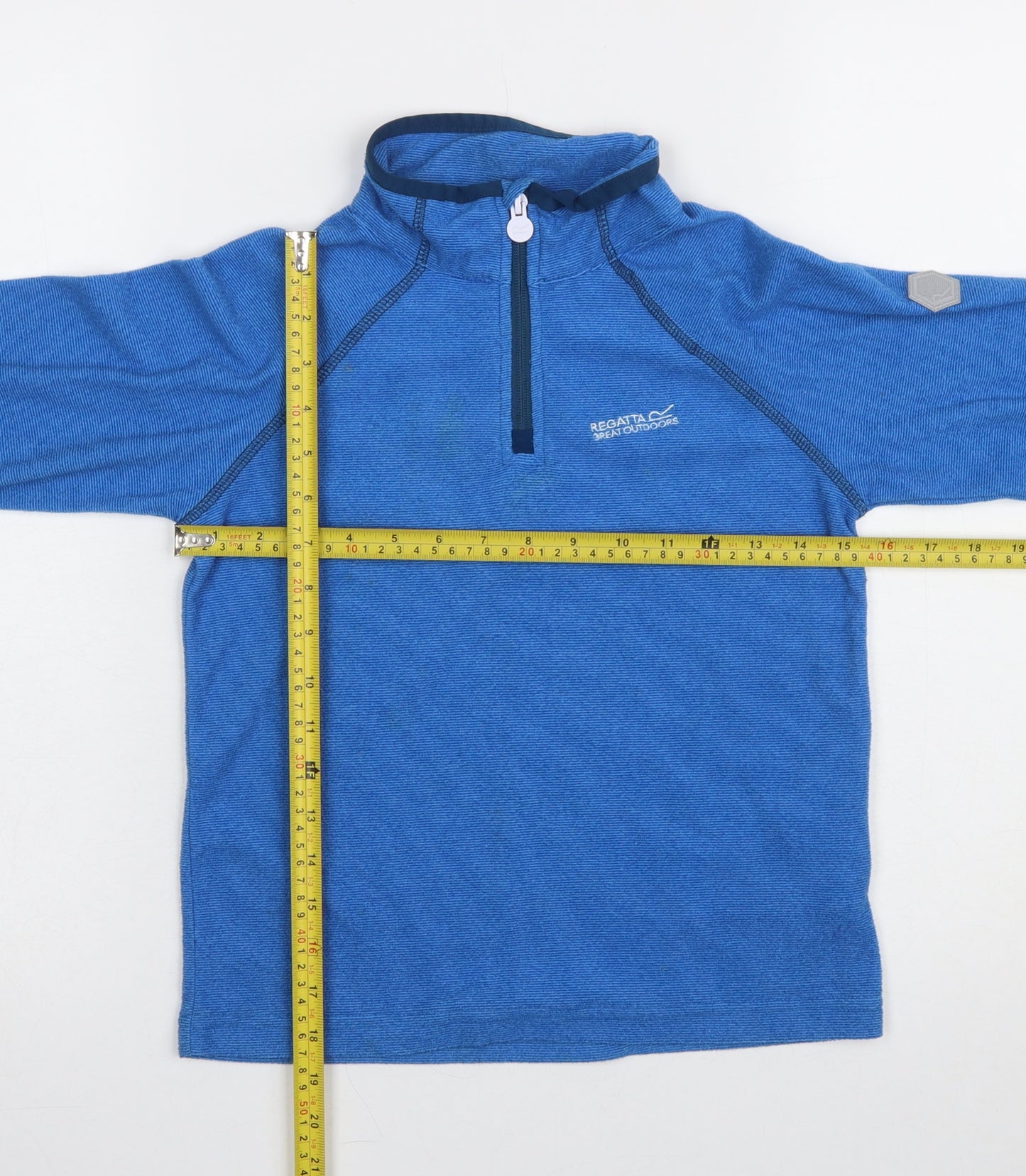 Regatta Boys Blue 9-10 Years Fleece Pullover Sweatshirt 1/4 Zip Outdoor Top