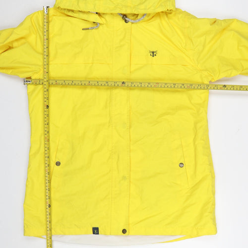 Lighthouse Womens Yellow Waterproof Rain Coat Jacket Size 16 Hooded