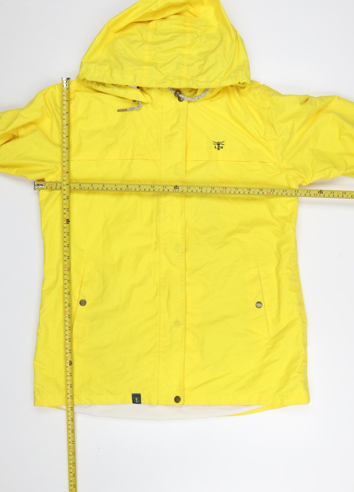 Lighthouse Womens Yellow Waterproof Rain Coat Jacket Size 16 Hooded