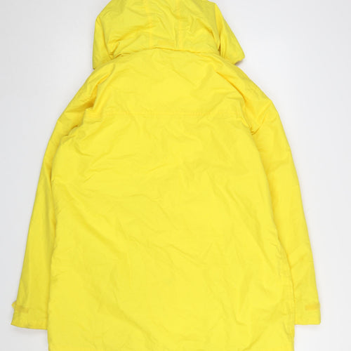 Lighthouse Womens Yellow Waterproof Rain Coat Jacket Size 16 Hooded