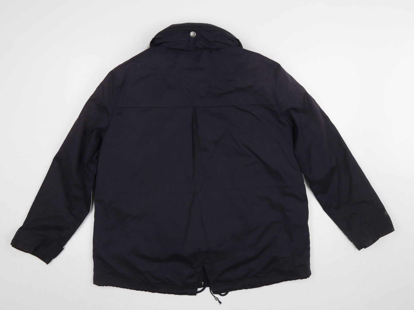 RJR John Rocha Women's Blue Parka Jacket UK 16 Fur Trim Lined Mid-Length