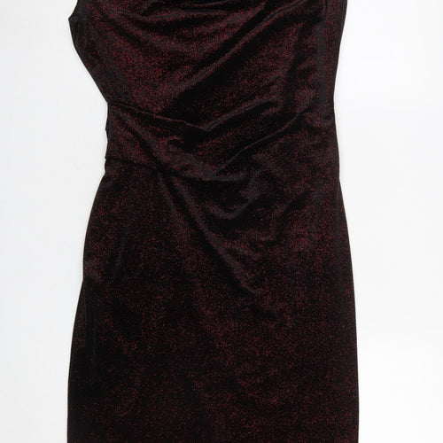 Jessica Howard Women’s Black Glitter Sheath Velvet Dress Size 16