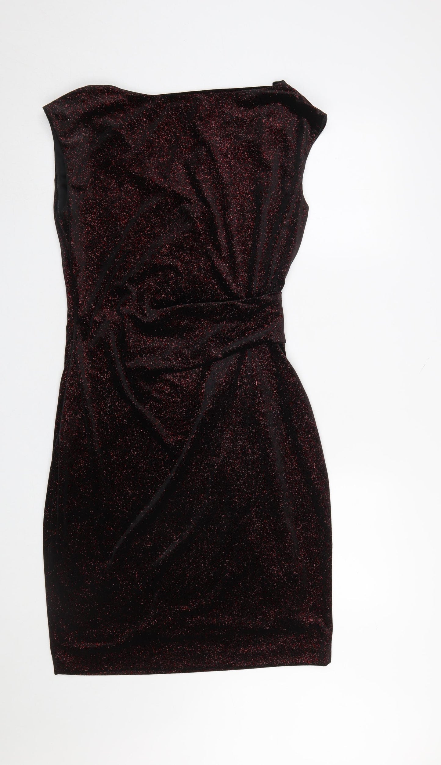 Jessica Howard Women’s Black Glitter Sheath Velvet Dress Size 16