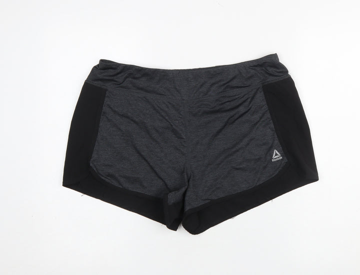 Reebok Women Grey Athletic Running Shorts XL