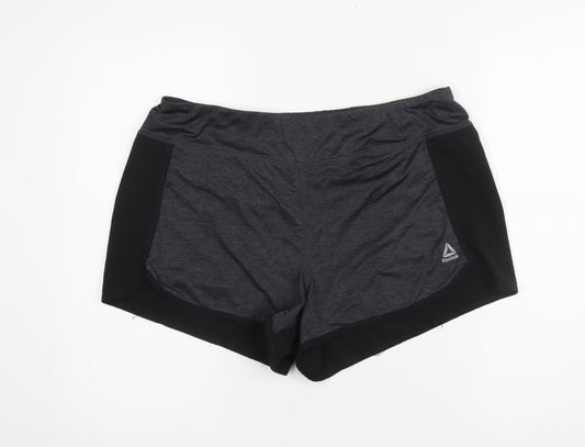 Reebok Women Grey Athletic Running Shorts XL