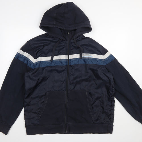 Next Men's Blue XL Full Zip Hooded Casual Jacket