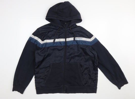 Next Men's Blue XL Full Zip Hooded Casual Jacket