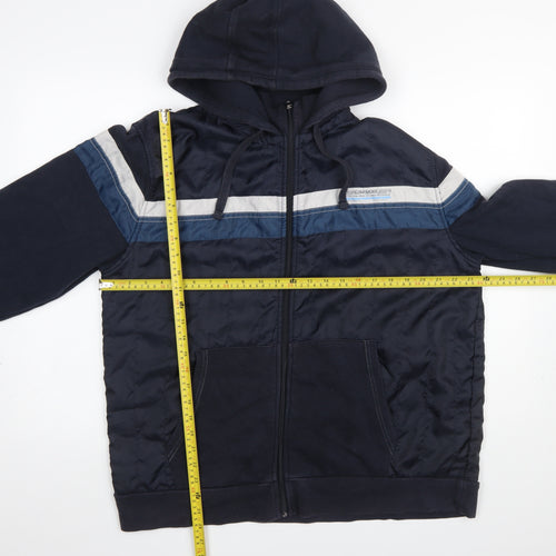 Next Men's Blue XL Full Zip Hooded Casual Jacket