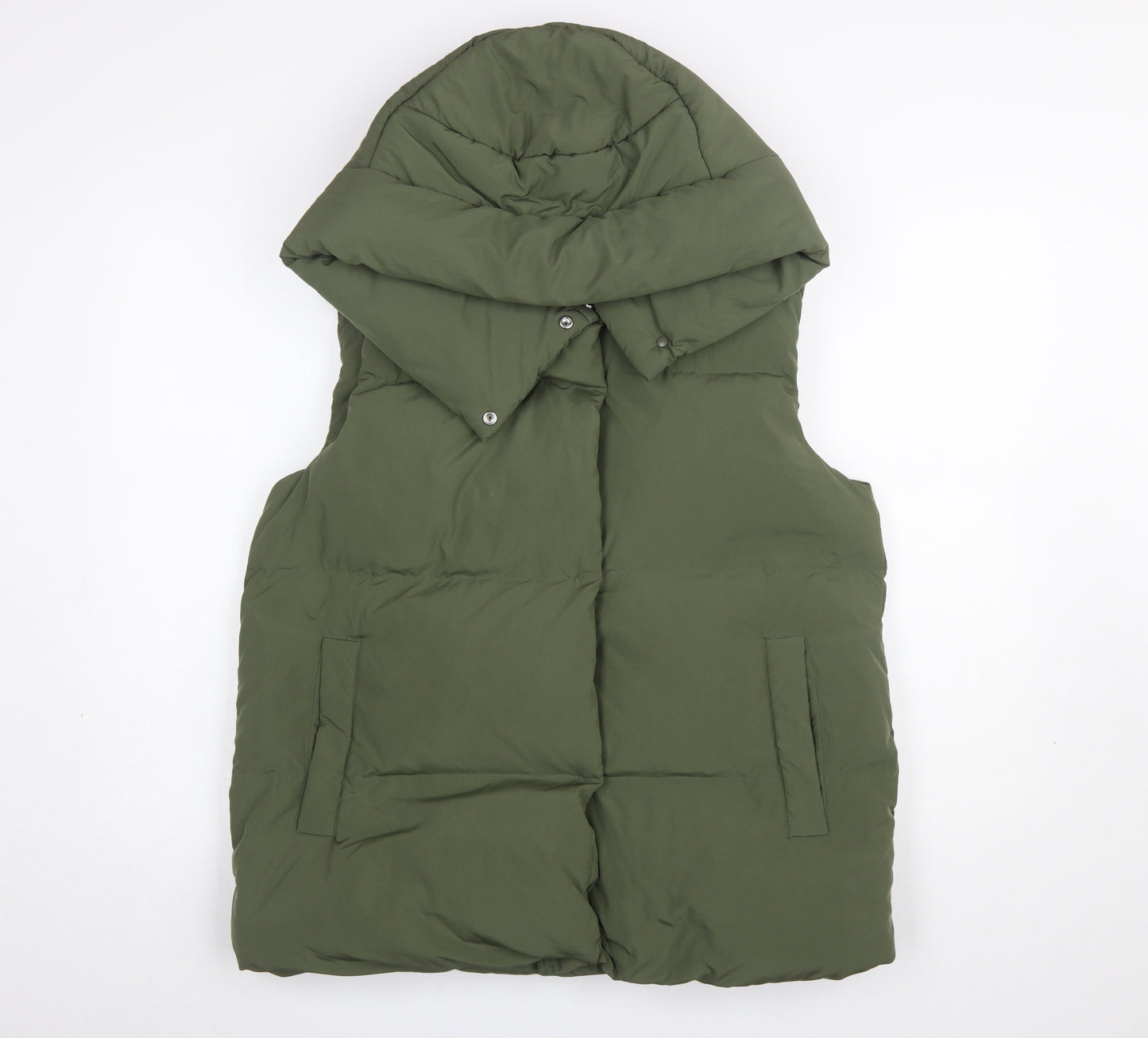 Marks and Spencer Women’s Green Puffer Hooded Waistcoat Size 12