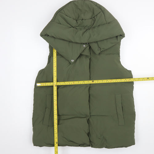 Marks and Spencer Women’s Green Puffer Hooded Waistcoat Size 12