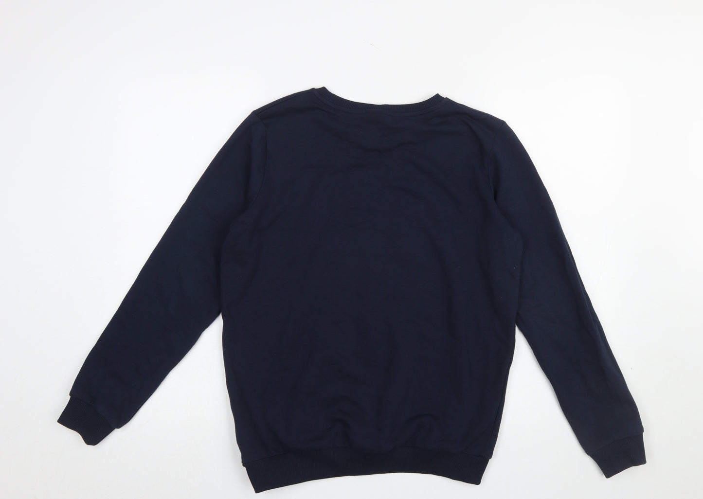 Hype Boys Blue Cotton Logo Pullover Sweatshirt 14 Years