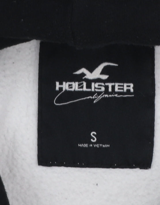 Hollister Boys White Pullover Hoodie Small Logo Graphic Cotton Blend