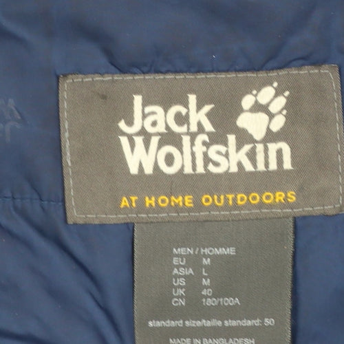 Jack Wolfskin Men's Blue Waterproof Hooded Rain Jacket Size M 40in