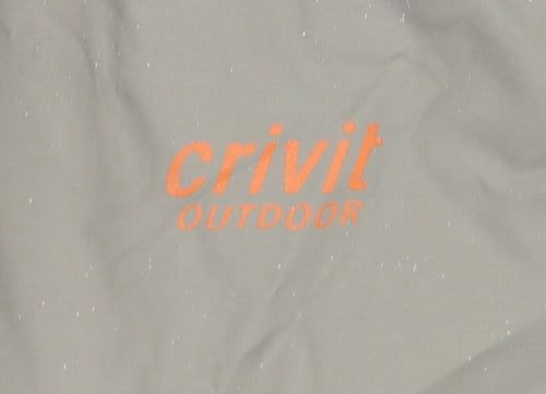 Crivit Men's Beige Waterproof Hooded Outdoor Jacket Size 42 Regular Fit