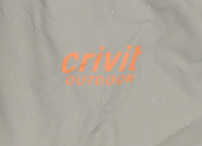 Crivit Men's Beige Waterproof Hooded Outdoor Jacket Size 42 Regular Fit