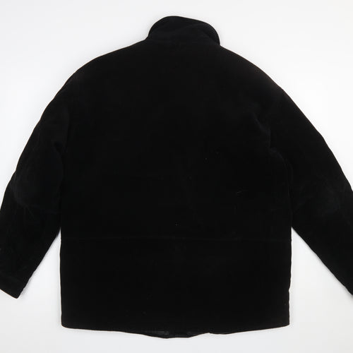Topman Men's Black Corduroy Lined Button Jacket Size S
