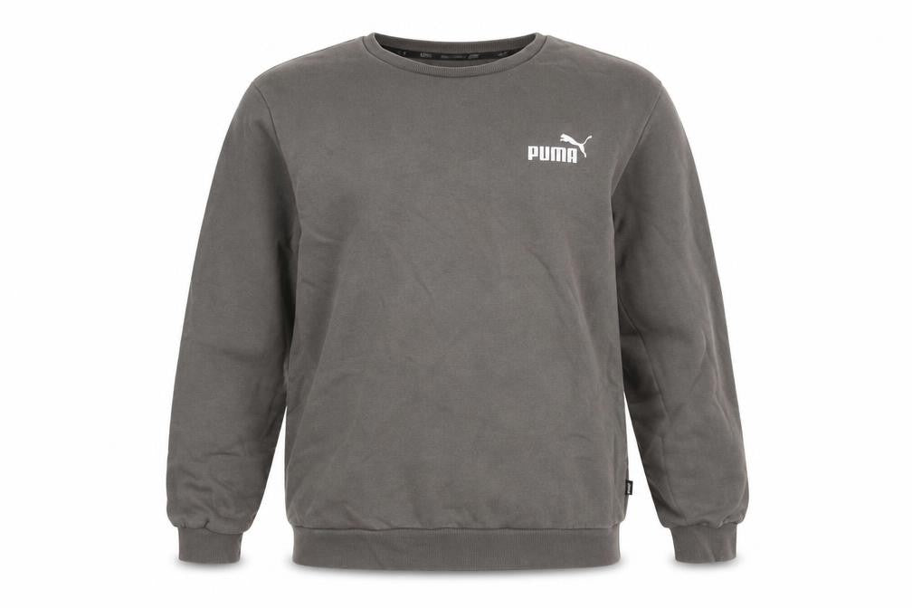 Front view of Puma Men's Grey Crew Neck Fleece Sweatshirt M Regular Fit