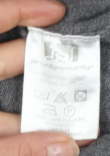 Drunknmunky Men's Grey 2XL Cotton Crew Neck Pullover Jumper