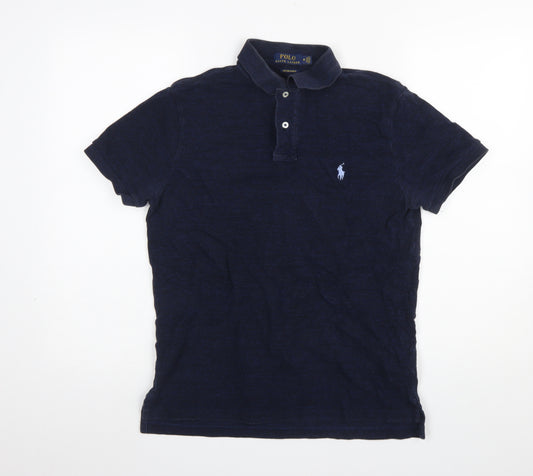 Ralph Lauren Men's Blue Slim Fit Short Sleeve Polo Shirt M