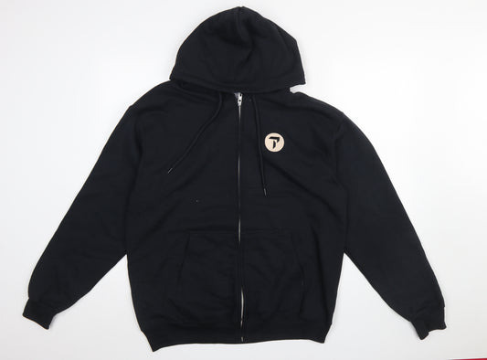 Port & Company Men's Black Full Zip Hoodie Size L Fleece