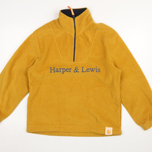 Harper & Lewis Womens Mustard Fleece Pullover Sweatshirt XS