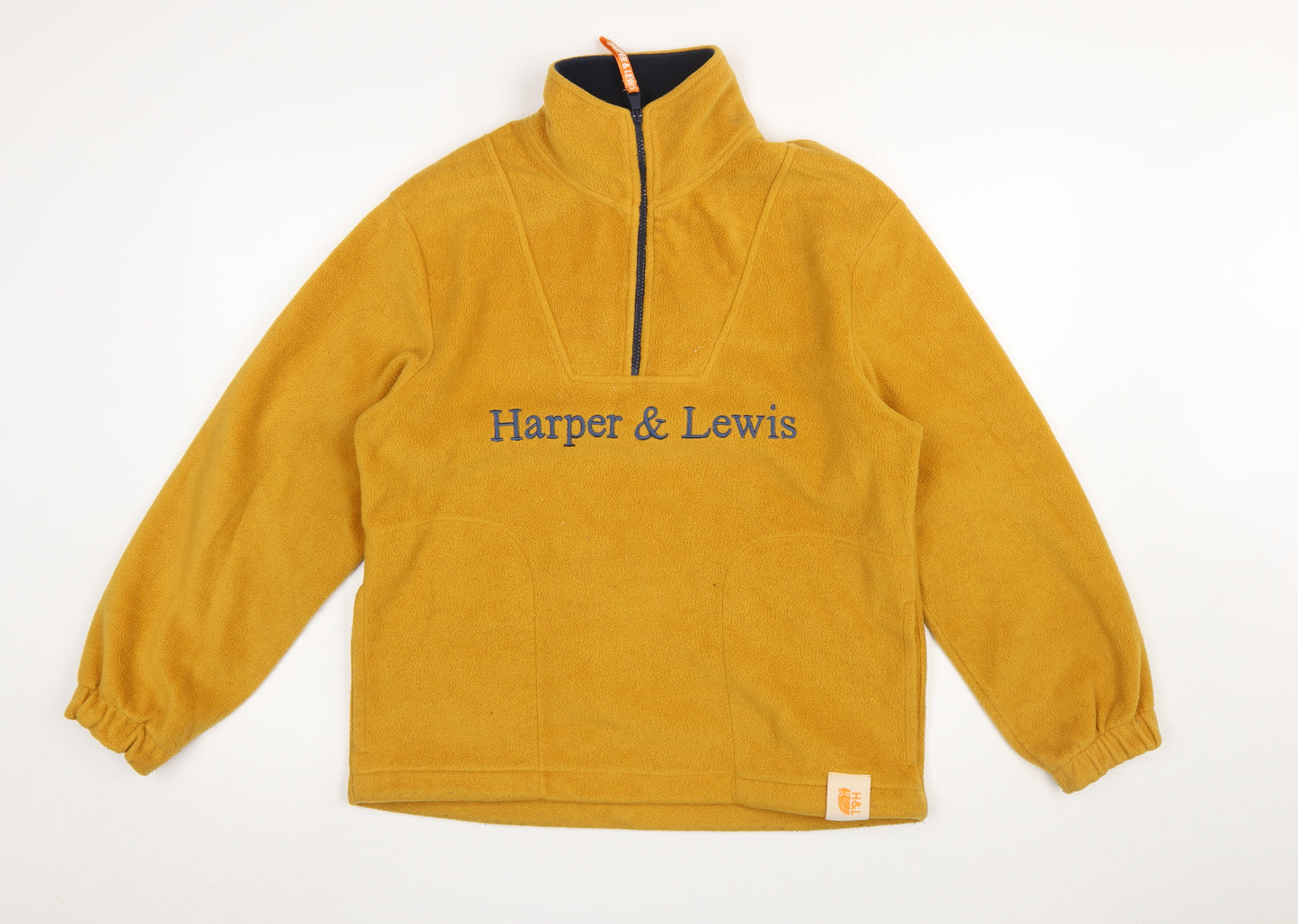 Harper & Lewis Womens Mustard Fleece Pullover Sweatshirt XS