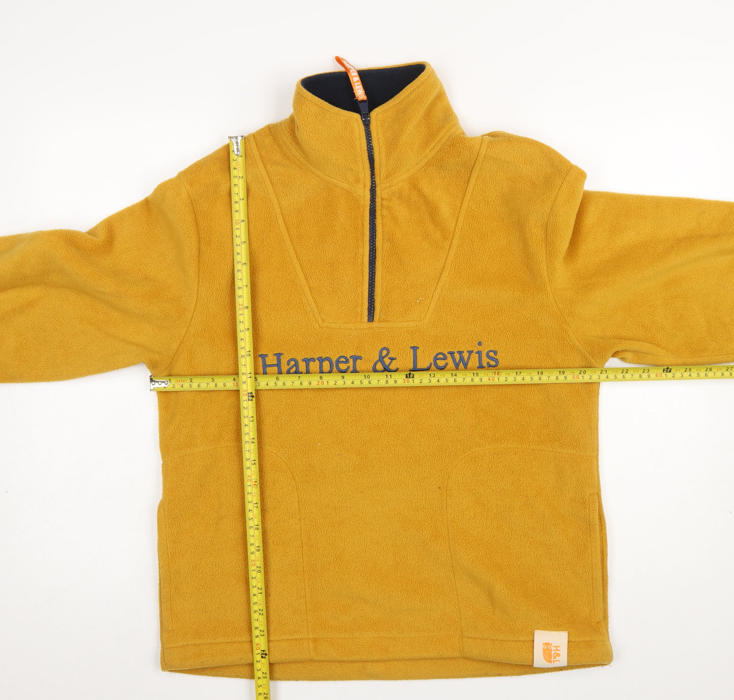 Harper & Lewis Womens Mustard Fleece Pullover Sweatshirt XS
