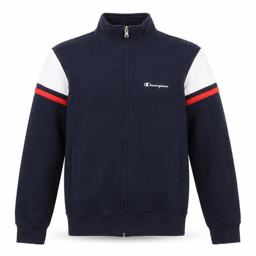 Champion Men's Blue Full Zip Sweatshirt Small Logo Sports Top