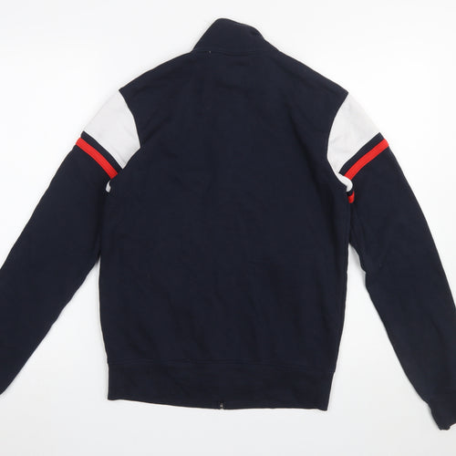 Champion Men's Blue Full Zip Sweatshirt Small Logo Sports Top
