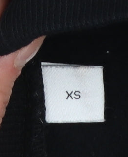 Collusion Men's Black XS Cotton Crew Neck Pullover Sweatshirt