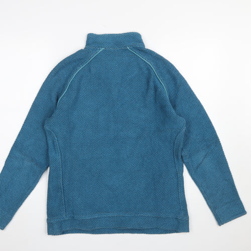 Weird Fish Women's Blue XL 1/4 Zip Pullover Sweatshirt Cotton Blend