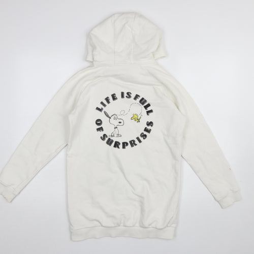 Marks and Spencer Girls White Snoopy Peanuts Pullover Hoodie 11-12 Years