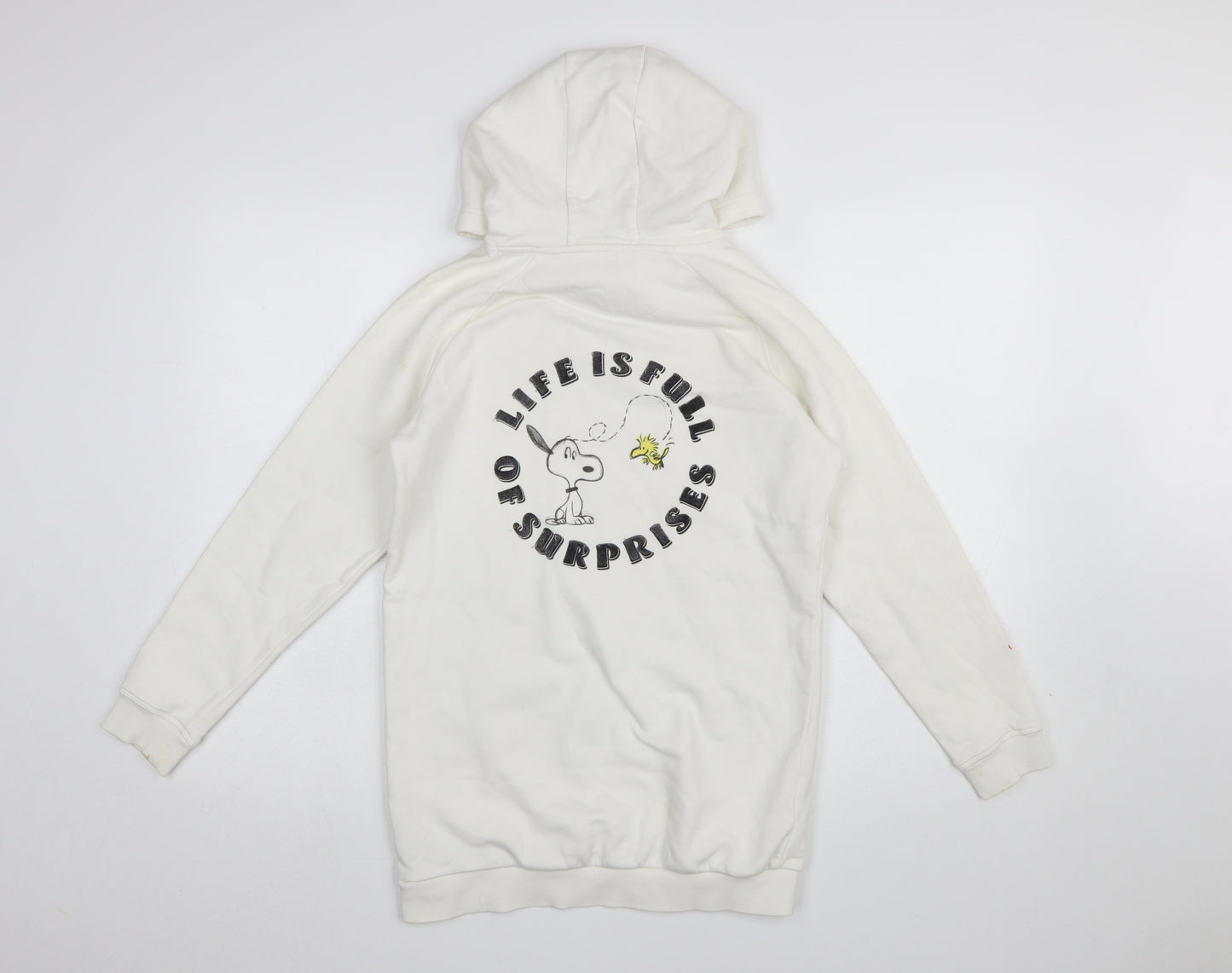 Marks and Spencer Girls White Snoopy Peanuts Pullover Hoodie 11-12 Years