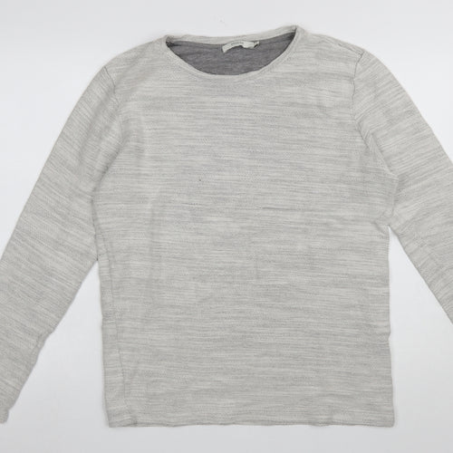 Jack & Jones Men's Grey Knit Pullover Sweatshirt L