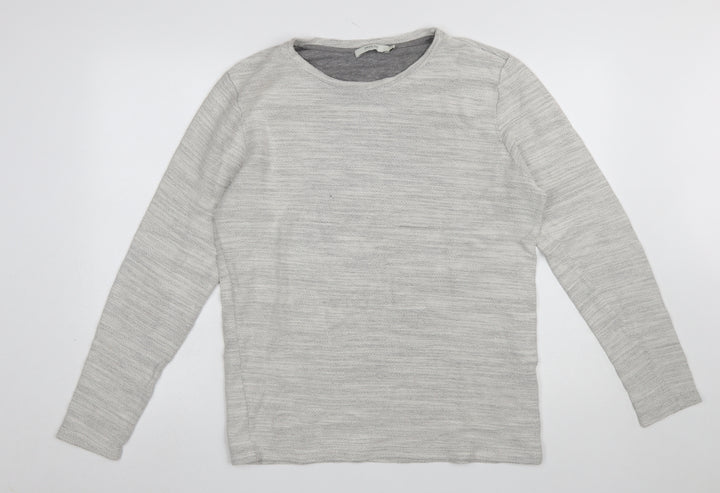 Jack & Jones Men's Grey Knit Pullover Sweatshirt L