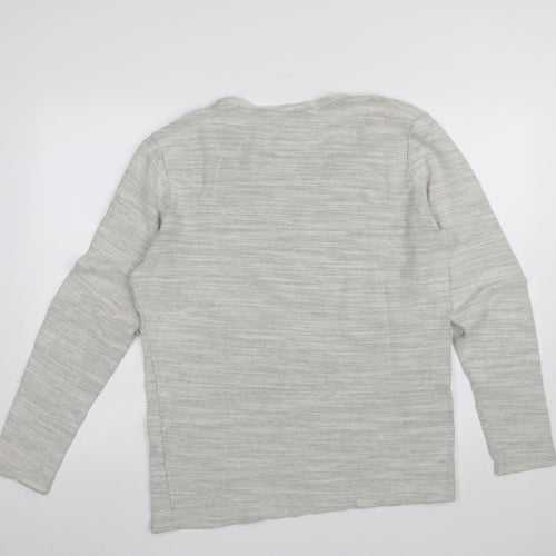 Jack & Jones Men's Grey Knit Pullover Sweatshirt L