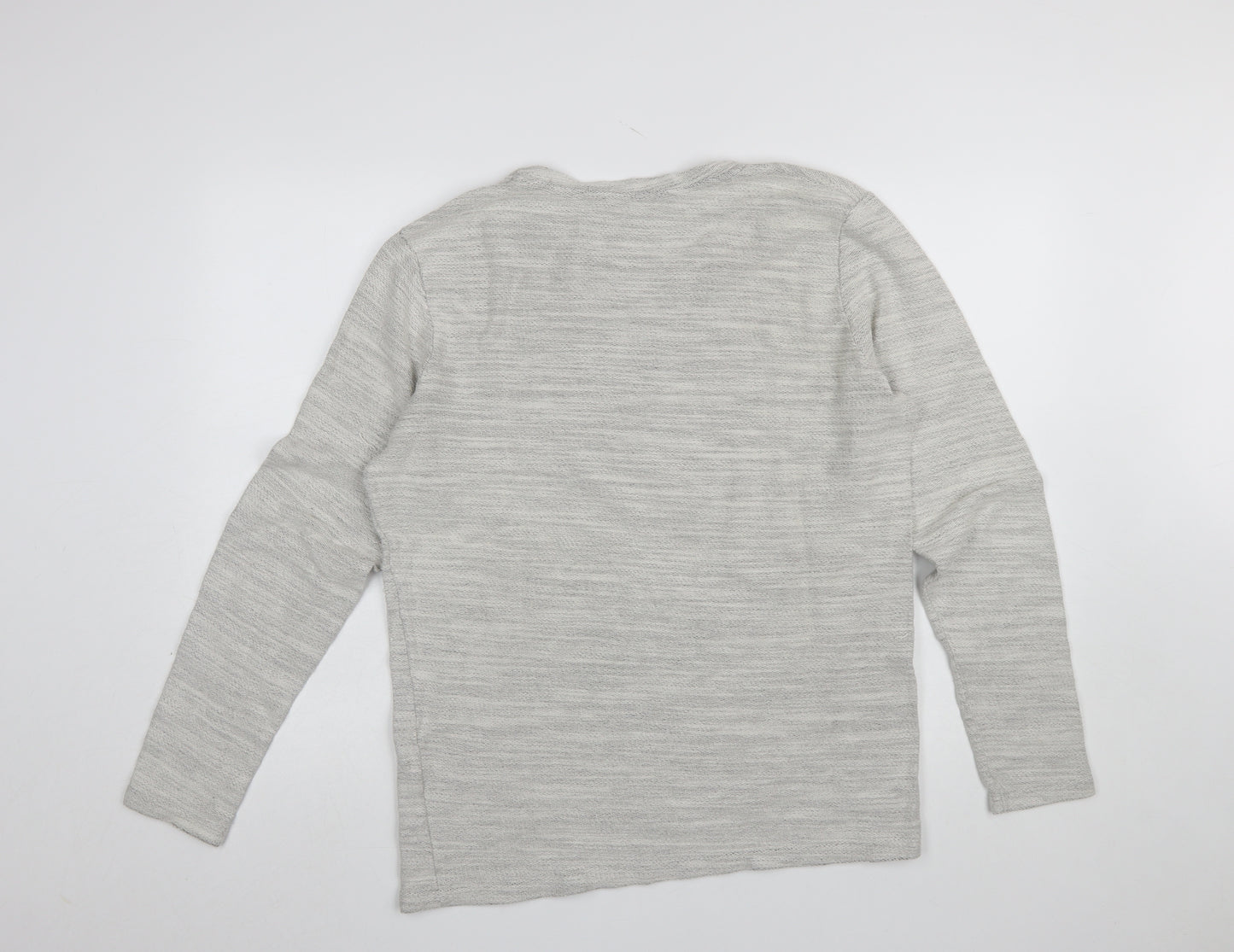 Jack & Jones Men's Grey Knit Pullover Sweatshirt L
