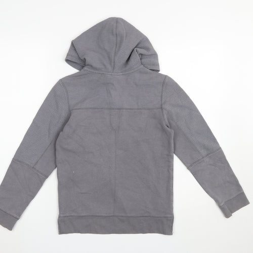 Under Armour Boys Grey Half Zip Hoodie Size 140 ColdGear Cotton Blend
