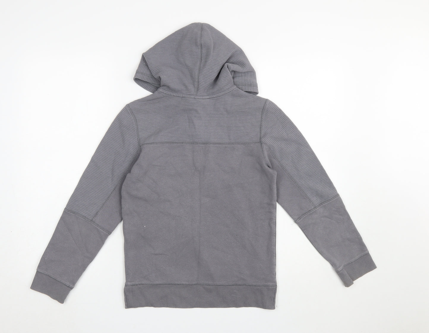 Under Armour Boys Grey Half Zip Hoodie Size 140 ColdGear Cotton Blend