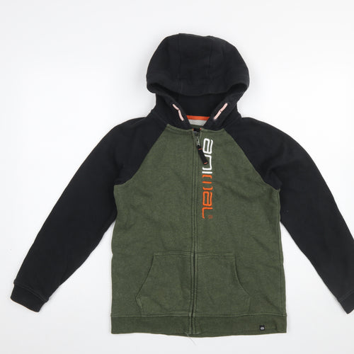 Animal Boys Green Black Full Zip Hoodie 13 Years Cotton Blend