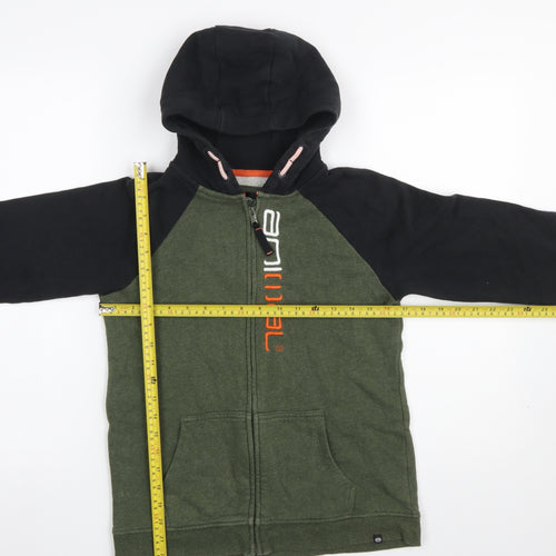 Animal Boys Green Black Full Zip Hoodie 13 Years Cotton Blend