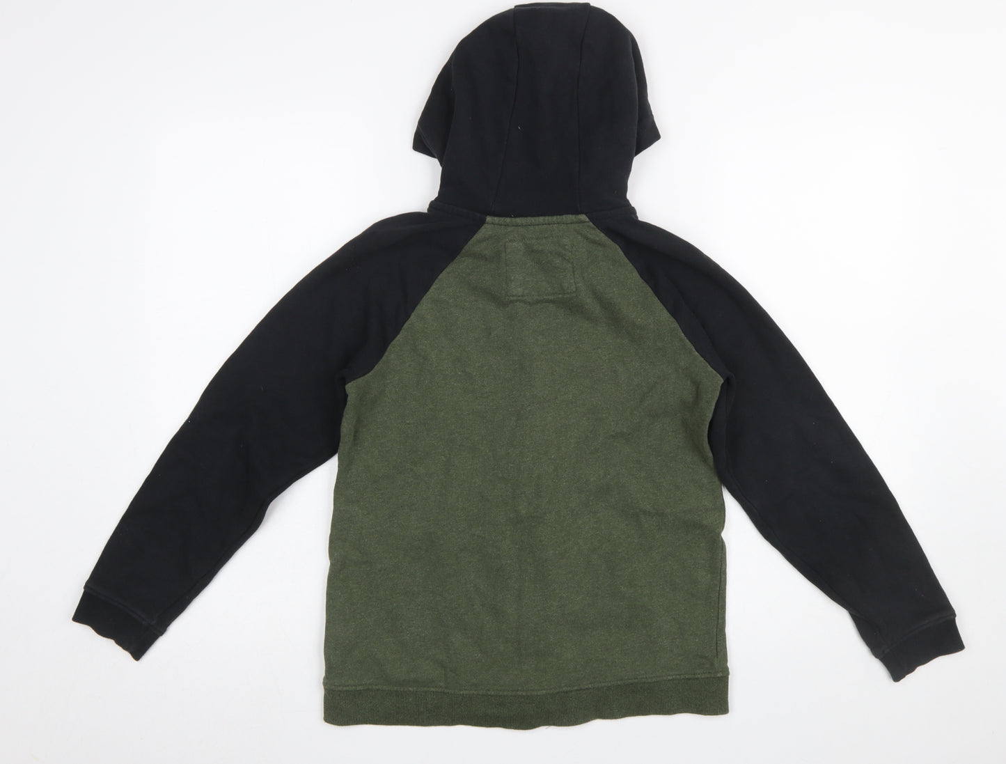 Animal Boys Green Black Full Zip Hoodie 13 Years Cotton Blend