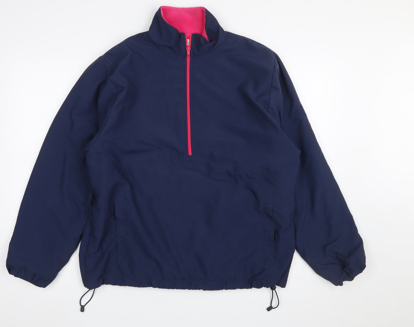 One Up Golf Men's Blue Windbreaker Jacket M Lightweight 1/4 Zip