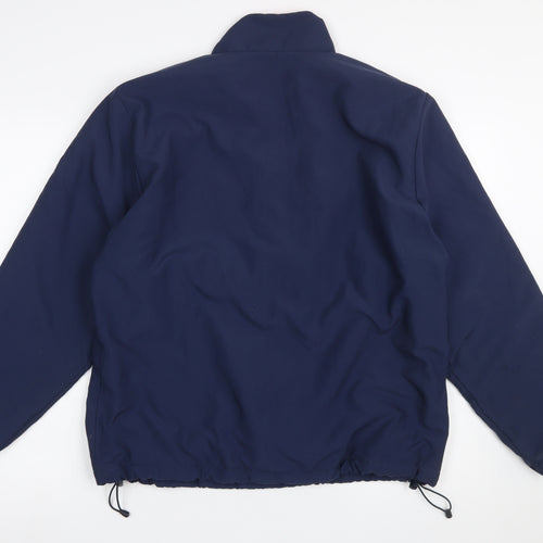 One Up Golf Men's Blue Windbreaker Jacket M Lightweight 1/4 Zip