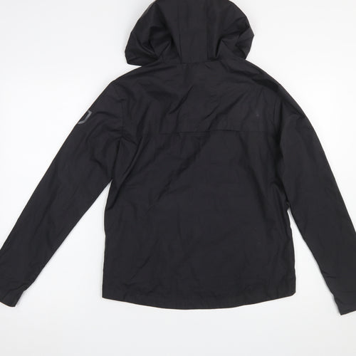 Kipsta Boys Black Windbreaker Jacket 14 Years Hooded Water Resistant