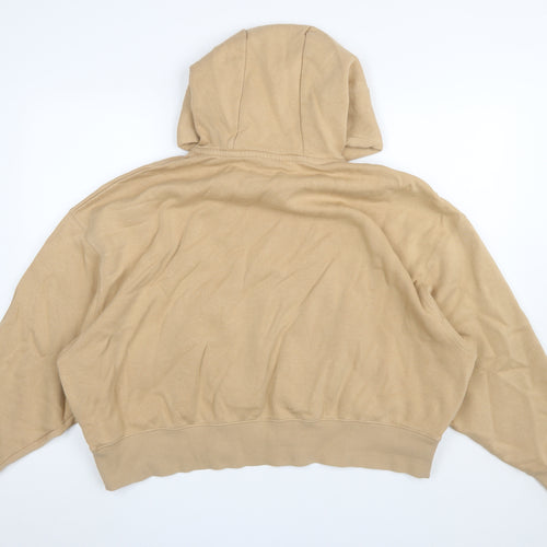 Nike Women's Beige Pullover Hoodie Small Relaxed Fit Cotton Blend