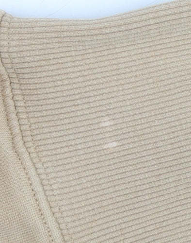 Nike Women's Beige Pullover Hoodie Small Relaxed Fit Cotton Blend